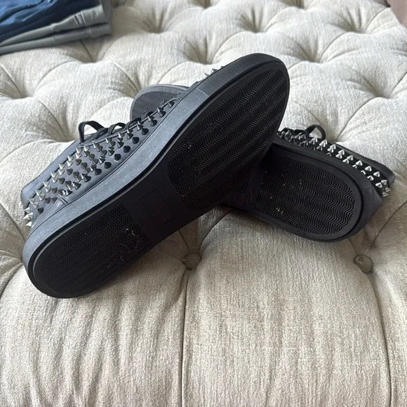 Steve Madden Black Spiked High-Top Sneakers Shoes Mens 11 Punk Studded - Picture 6 of 6